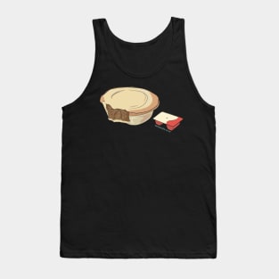 Hand Drawn New Zealand Pie and Sauce Tank Top